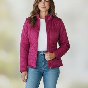 Barbour Fuchsia Quilted Jacket Sz S
